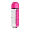 2-in-1 600ml Water Cup Sports Plastic Water Bottle Combine Daily Pill Boxes Organizer Drinking Bottles With 7 Grids Medicine Box