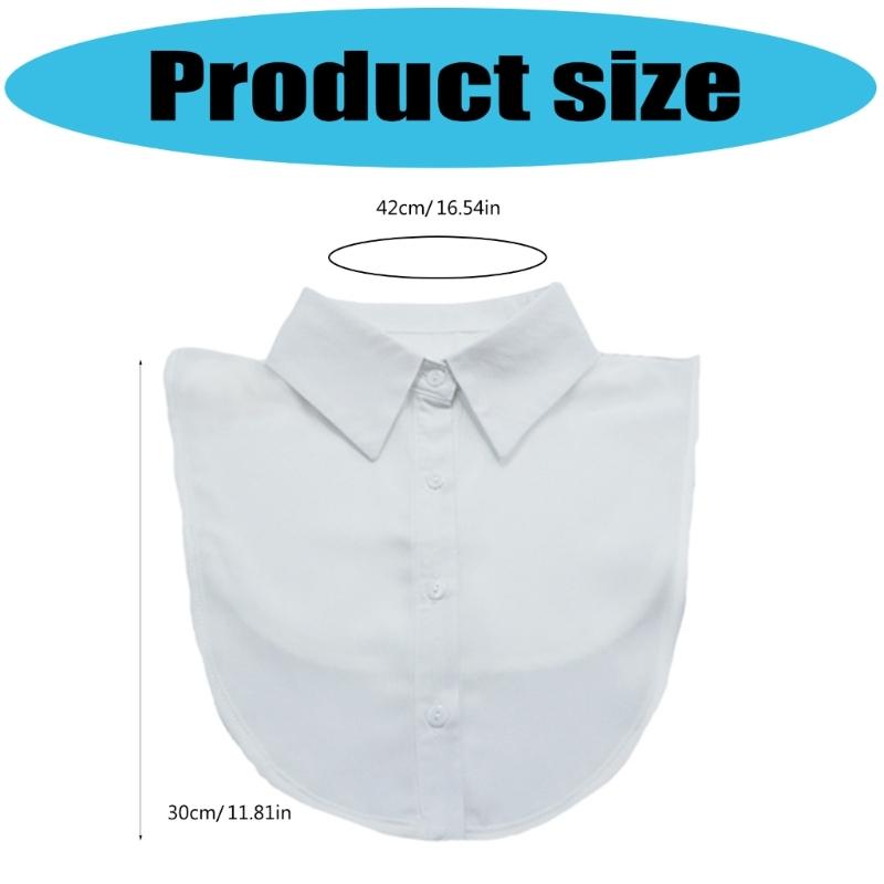Modischer abnehmbarer Kragen für Damen Herren Professionelle Bürokleidung Verstellbares Halsband Falscher Kragen für Geschäftsveranstaltung