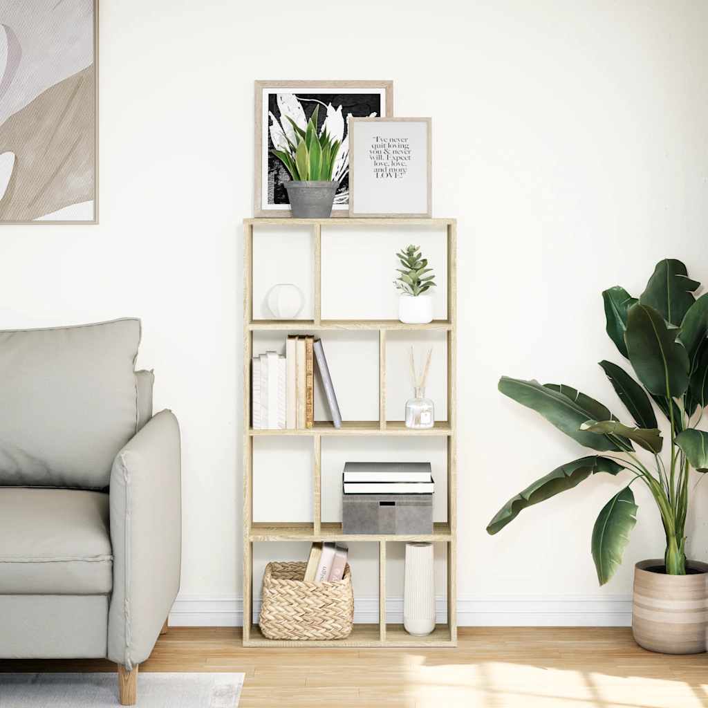 Vidaxl Regał, Dąb Sonoma, 60X20X120 Cm, Materiał Drewnopochodny