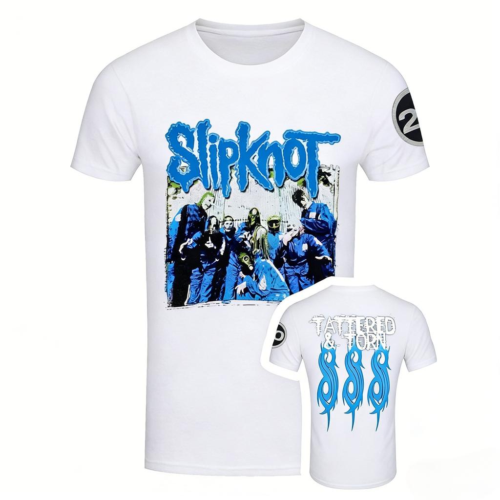 Slipknot Metal Band Retro 3D Mens and Womens Tshirt Street Harajuku American Short Sleeved Round Neck Summer Mens Clothing