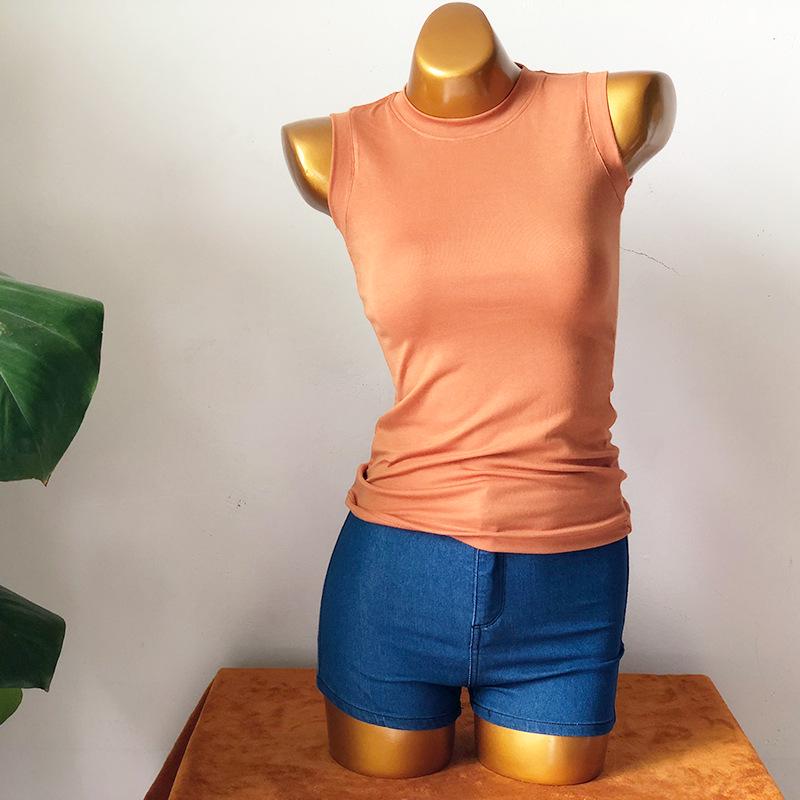 

Women s Sleeveless Modal Vest - White Round Neck Slim Fit Top (2025 Korean Edition) Medium дубильная кора