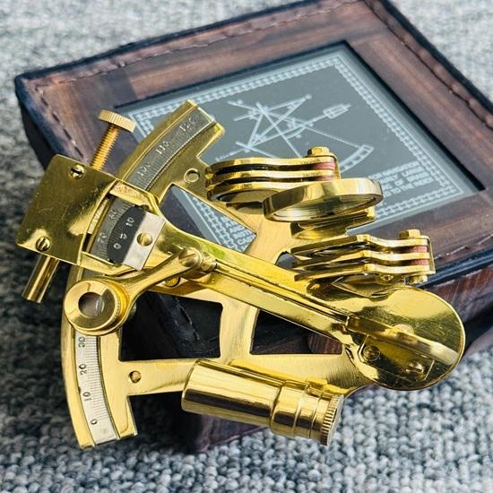Vintage Solid Brass Nautical Ship Instrument Astrolabe Marine Sextant Maritime  Home Decor