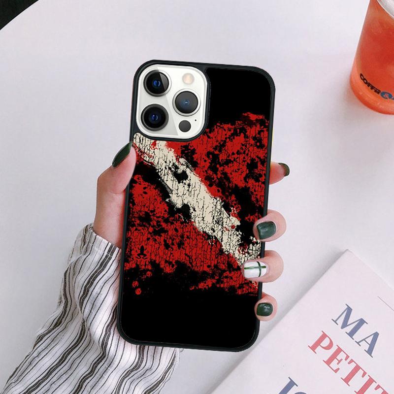

Diver Down Scuba Phone Case For iPhone 17 Air 14 13 12 16Pro Max 15 Plus Max Cover Shell coque iPhone 15pro
