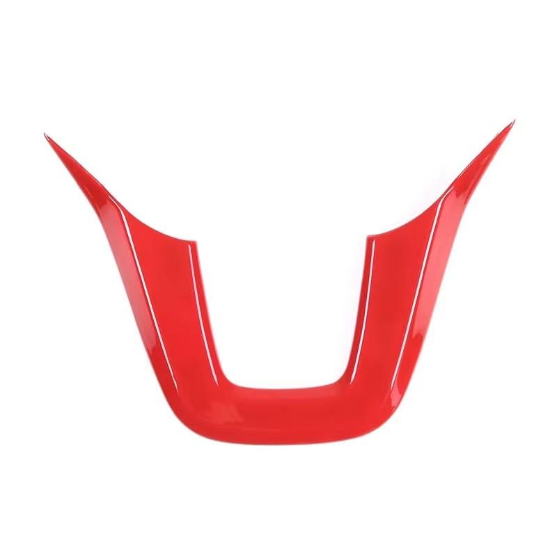 ABS Carbon Fiber/Red For Honda N-BOX JF3 JF4 2017- Car Steering Wheel Button Decorative Frame Car Interior Accessories