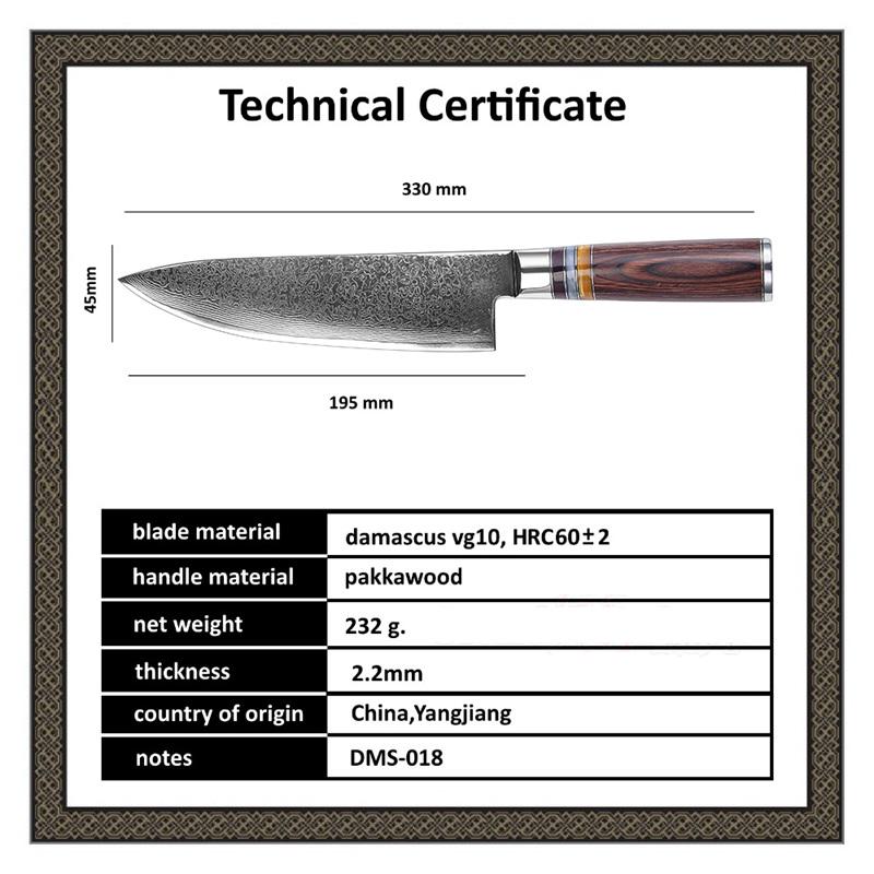Set di 5 coltelli giapponesi vg10 Damasco Coltelli da cucina Chef Nakiri Santoku Coltello multiuso per affettare