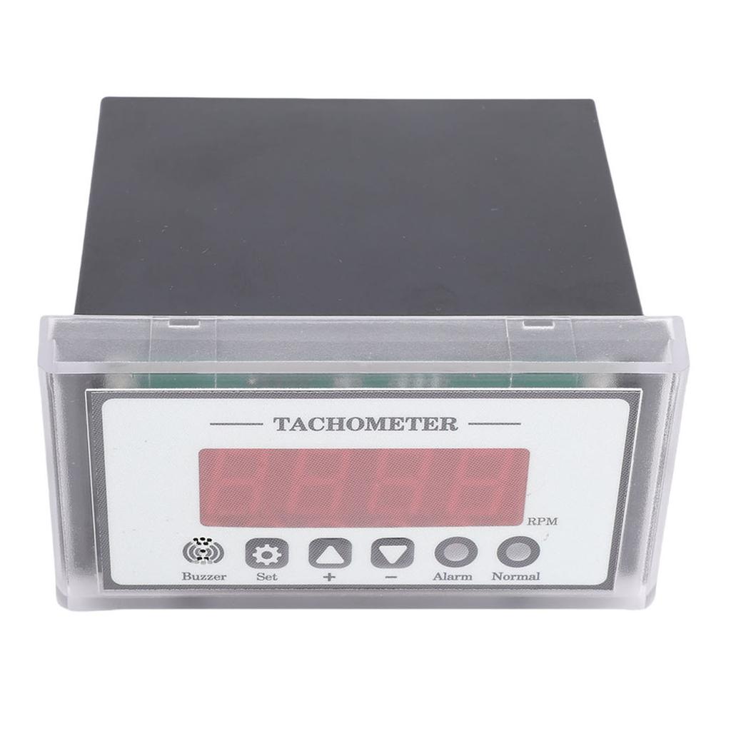 Digital LED Tachometer 0 9999 Range 9 Functional Parameter Settings RPM Speed Meter for Lathe Conveyor