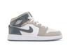 Jordan 1 Mid White Medium Cool Grey (GS)