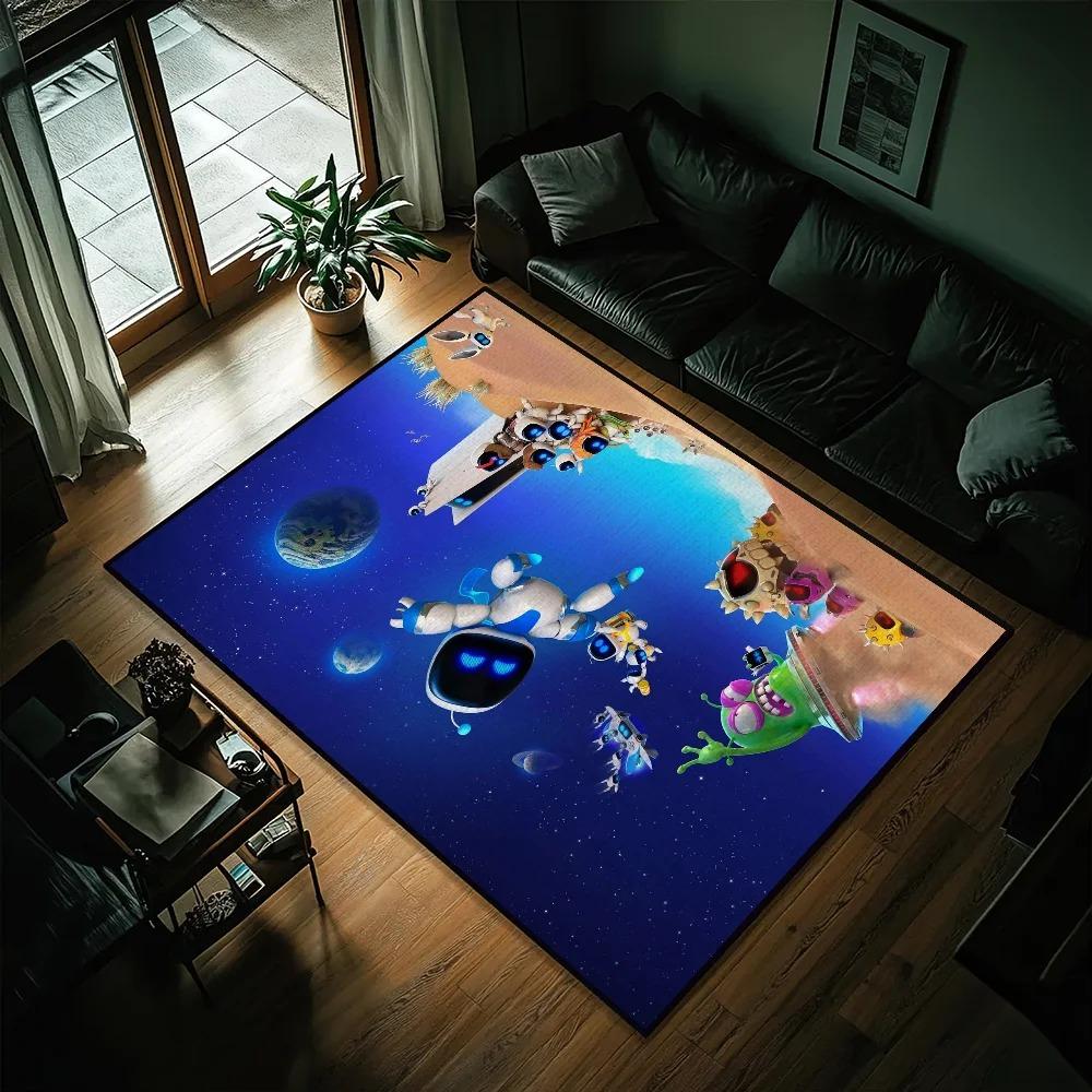 A-AstroS Bot Game Cute Carpet Cartoon Living Room Bedroom Bathroom Kitchen Entrance Door Mat Non-slip Washable Rug Home Decor