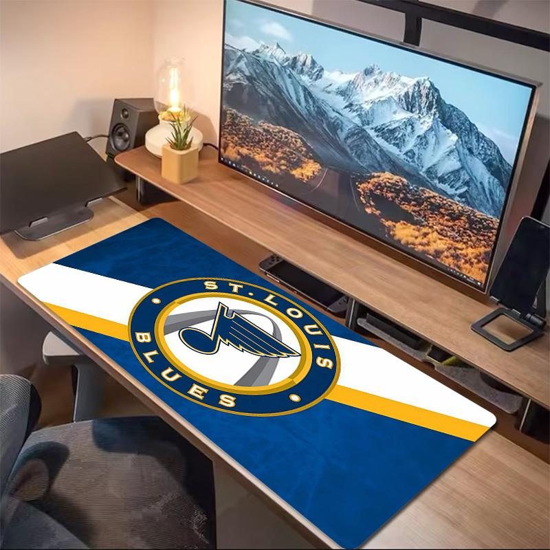 St. Louis Blues Print Cushion Non-slip Laptop Tablet Big Mousepad XXL Mat Mini PC Playmat With Lock edge