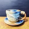 OLOEY Ceramic Coffee Cup and Saucer Set