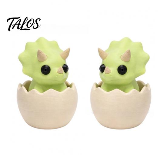 Talos Dinosaur Egg Clicker Fidget Toy, 3D Printed Dino Eggshell Finger Clicker, Pocket Size Push Button Toy for Anxiety Stress Relief