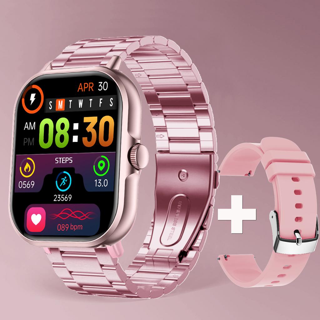 2024 New Smart Watch Men Women Full Touch Body Temperature Heart Rate Monitor Smartwatch Waterproof Smart Wristwatch