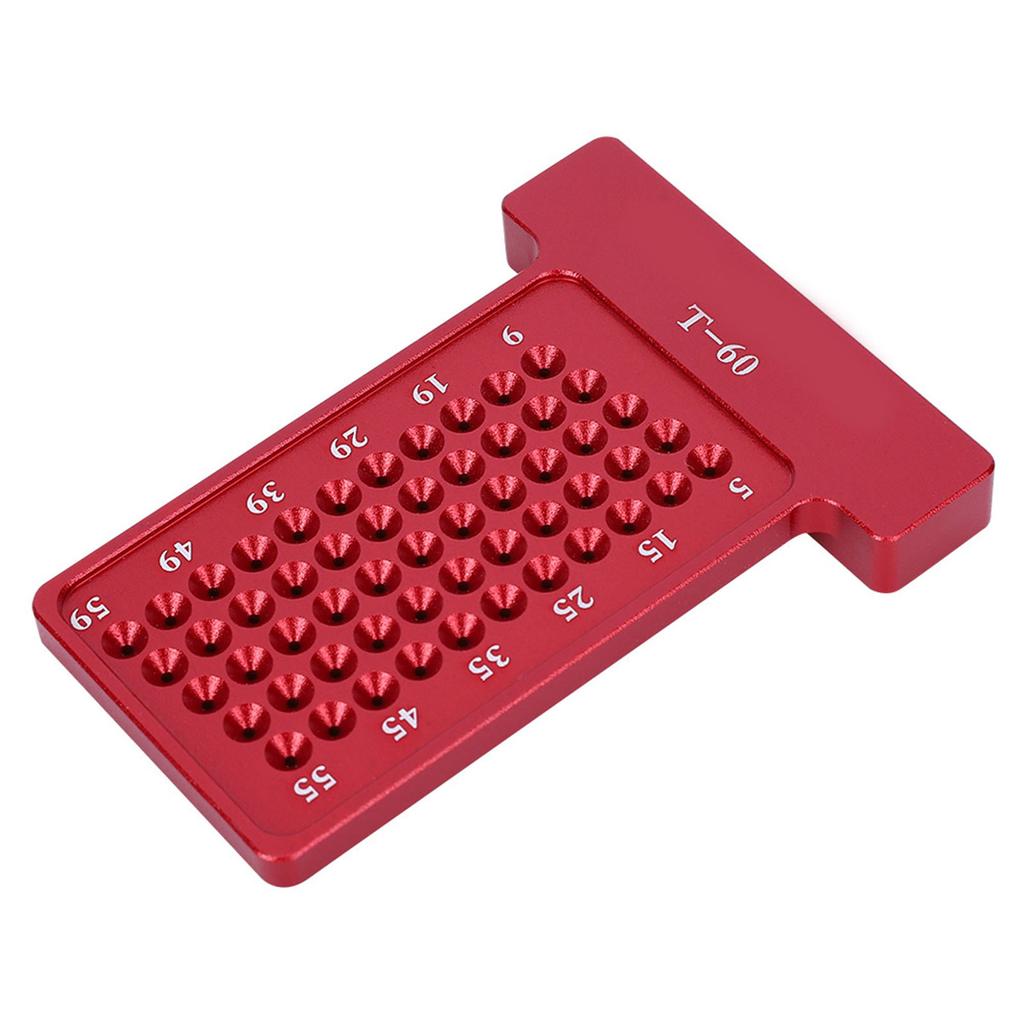 Woodworking T Type Scriber Aluminum Alloy Hole Gauge Carpenter Marking Tool (Red)