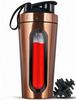 BURRDOFF Bpa Free Stainless [Visible Window] Steel Shaker Bottles For Protein Shake, Gym (Copper Rose Gold) - 950 Ml, Pack Of 1, 850 Milliliter