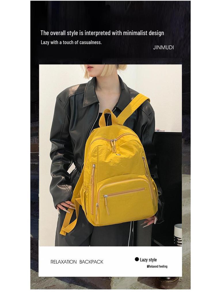 Women's Large Capacity Lightweight Waterproof Nylon Puffer Backpack