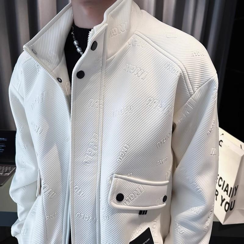 Spring and Autumn Stand Collar Jacket Men's Handsome Short Jacket New Casual Korean Style Trendy Men's Top