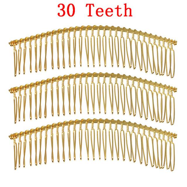 6pcs/lot 10 15 20 30 Teeth Black/Rhodium Hairpin Combs Wedding Hair Accessories Bridal Hair Combs DIY Jewelry Findings