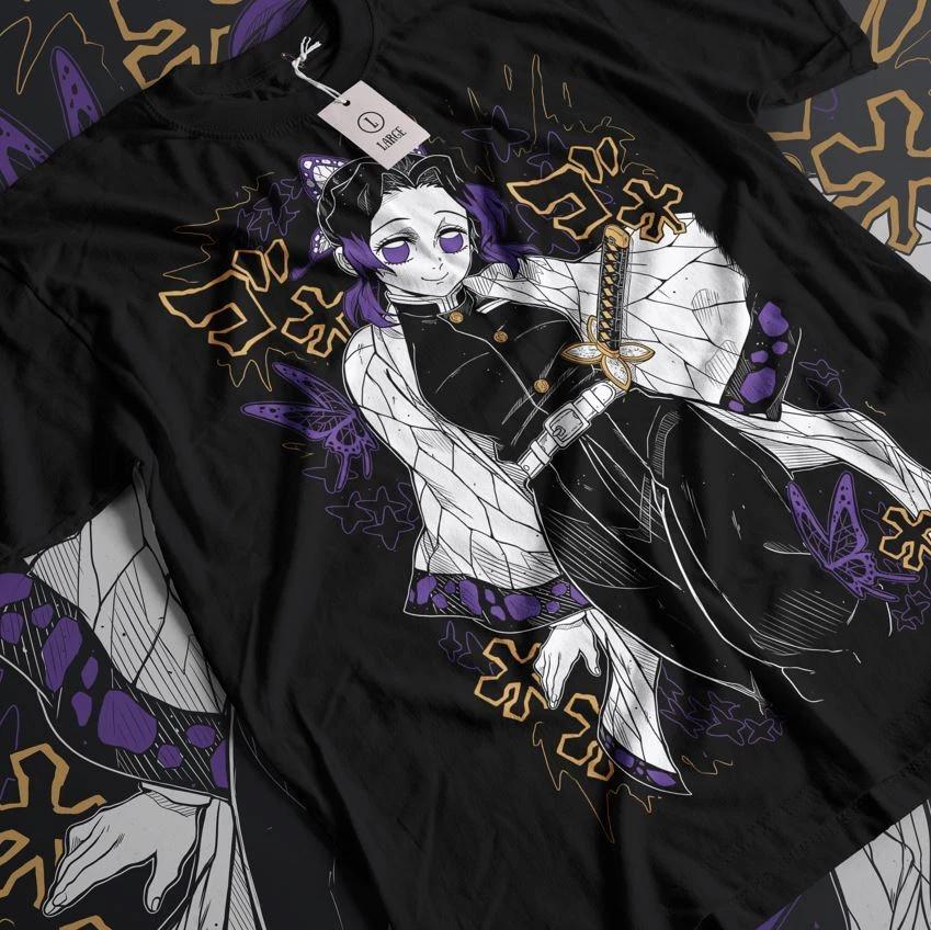 Shinobu Kocho TShirt Demon Slayer Kimetsu No Yaiba Design Anime Tee All Size