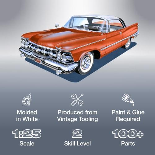 AMT 1/25 Scale 1959 Chrysler Imperial Plastic Model Kit AMT1136 (Molded Color)