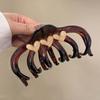 New Vintage  Acrylic Love Heart Hair Claw For Women Fashion Large Shark Clip Barrette Crab Headwear Hair Accessories