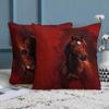 Stylish War Horse Oil Painting Double-Sided Throw Pillow Covers, Decorative Cushion Cases For Sofa And Bedroom