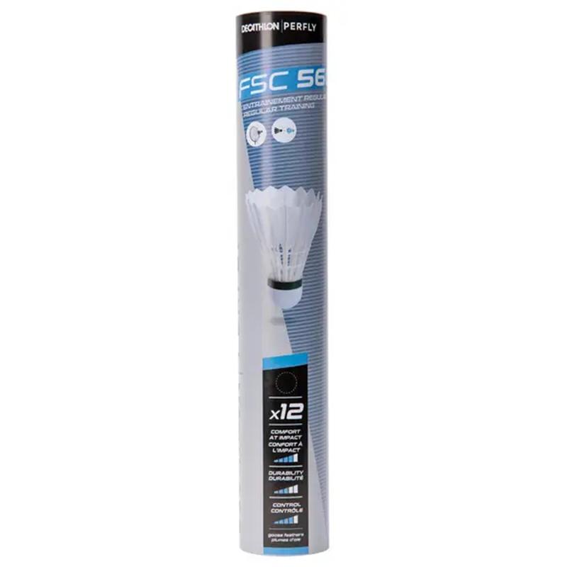 

DECATHLON Goose Feather Shuttlecock 12 Pack Goose Feather Training Shuttlecocks 78