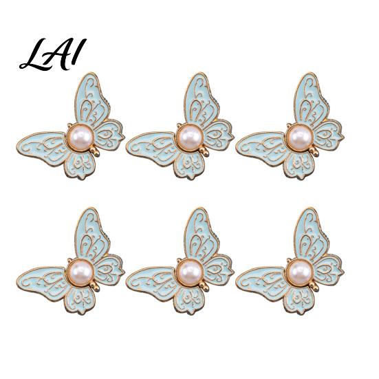 Butterfly Shape Button Pin Waist Tightener Pins No-Sew Pants Tighteners Removable Jeans Reducer Pins for Loose Skirts Dresses Stylish