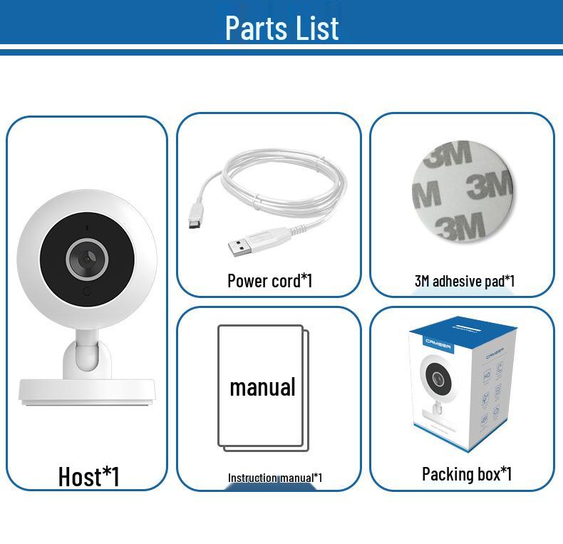 Spot Monitor Indoor Smart WiFi Camera with HD Infrared Night Vision
