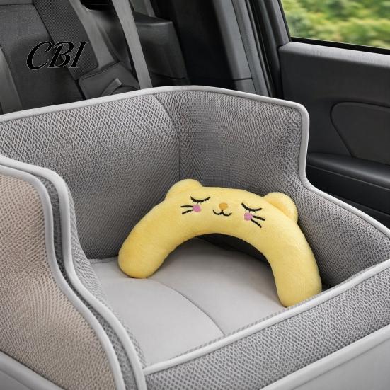 Embroidered Cat Toy Interactive Pet Pillow, with Built-in BB Sound Device, Soft U-shaped Neck Cushion U-Shaped Protector, for Cats And Dogs