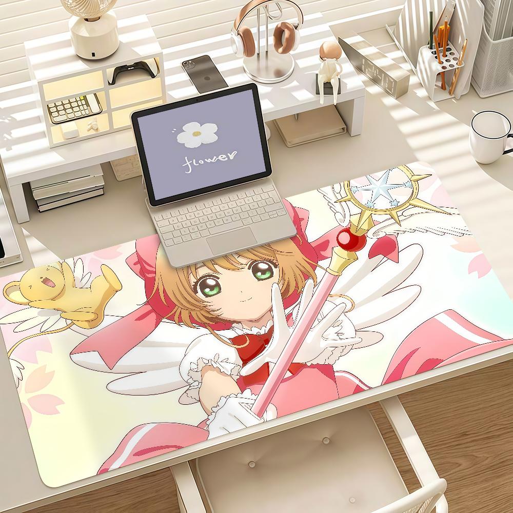Anime Ccardcaptor Sakura Cartoon Mouse Pad Anti Slip Rubber Edge Locked Thickened Laptop Gaming Desk Mat