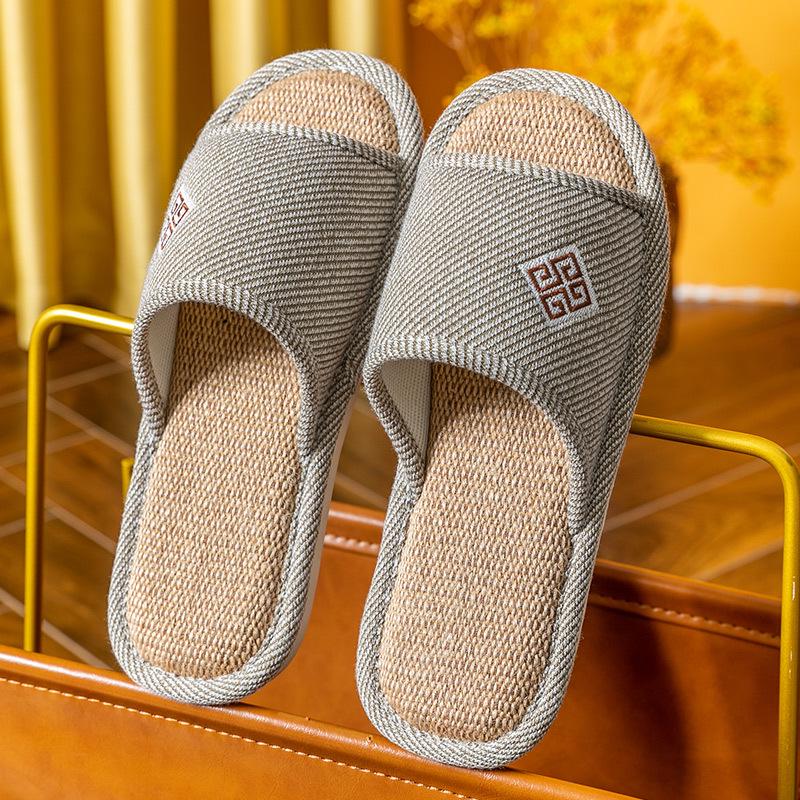 Handmade Non-Slip Linen Slippers for Women and Men - Perfect for Summer, Spring, and Autumn, Indoor/Outdoor Use