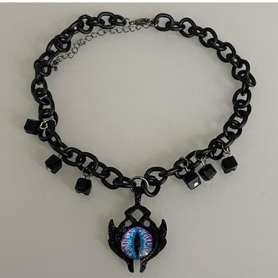 Industria Pesada Ojo del Diablo Viento Oscuro Nicho Empalme Cadena de Cuello Hip Hop Cadena Clavícula Collar para Hombre Diseño para Mujer Joyería de Pareja de Alta Gama