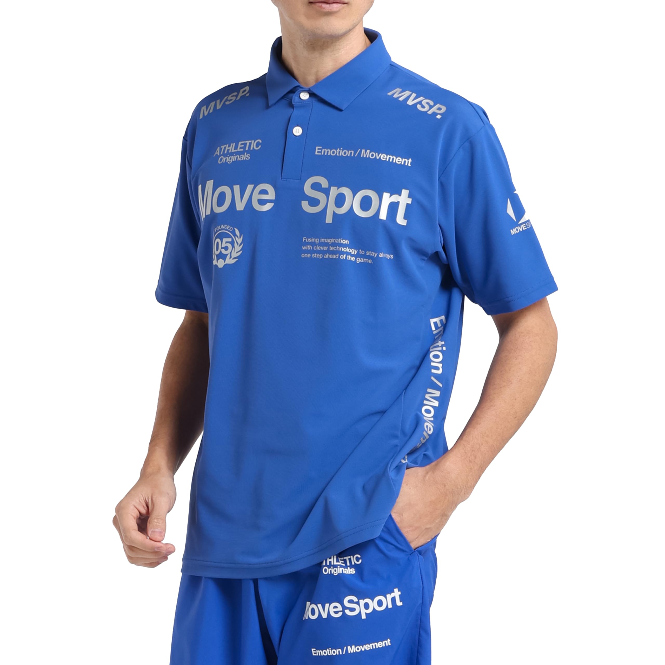 

Move Sports Descente SUNSCREEN Mini Pique Short Sleeve Polo Shirt with Cooling and UV Protection Men s Function, Sweat-Wicking, Quick-Drying, Stretch,