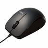 ELECOM Mouse Wired M-BL27UBKBK 3 Button Rubber Grip Antibacterial Black