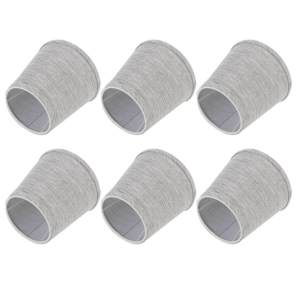 6Pcs Lampshade Modern Light Cover Fabric Inner Film European Style for Chandelier Wall Lamp W/E14