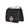 Tory Burch Charlie Iconic Logo Leather Shoulder Bag Women Shoulder Bag Black 178048-002
