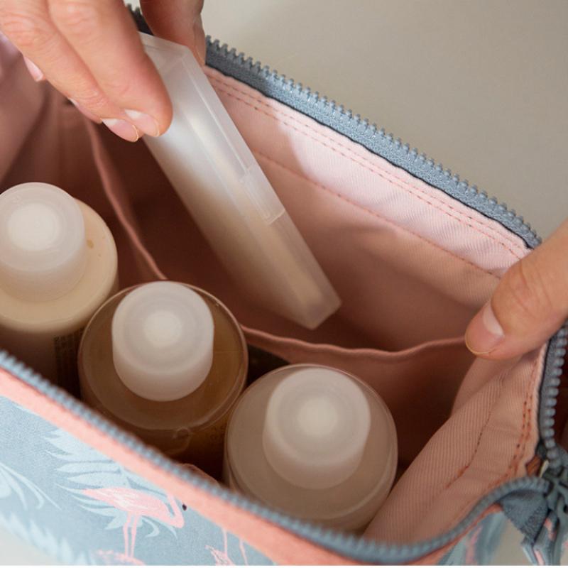 Multifunctional Travel Cosmetic Storage Bags Fashion Flamingo Printed Women's Wash Bag Waterproof Makeup Bag Toiletry Handbag