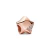 Plated Rose Gold Sparkling Pink Air Balloon & Levelled Heart Charm Bead Fit Original Sier Bracelet DIY Jewelry
