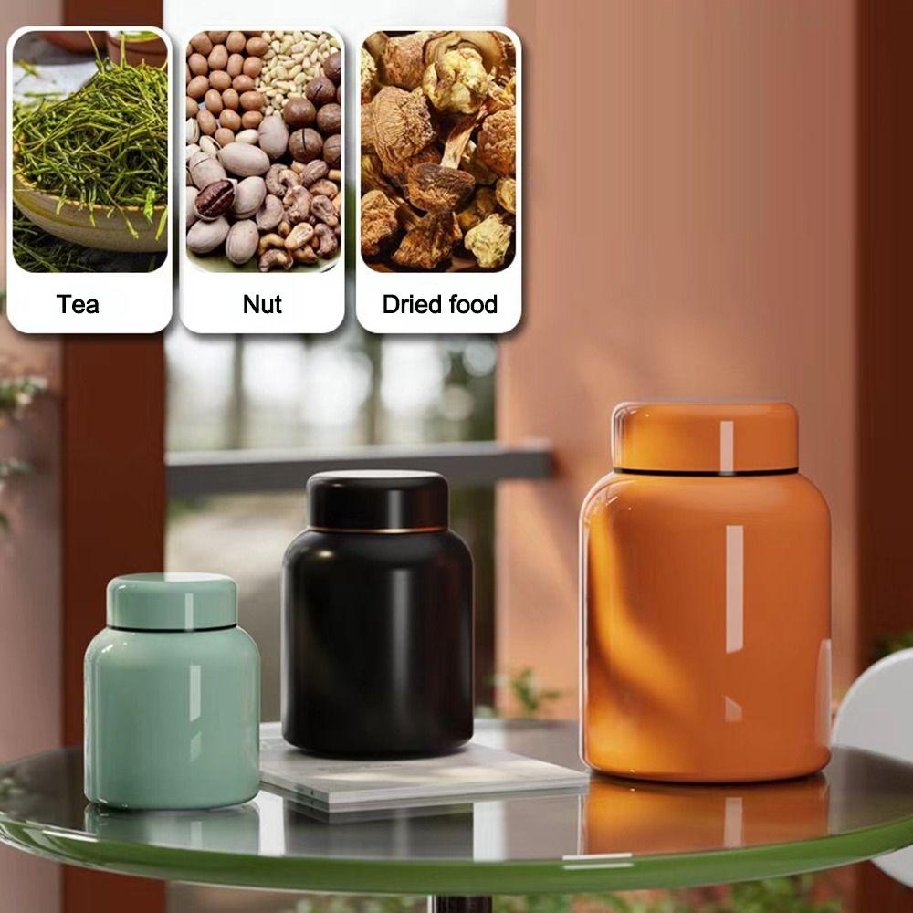 Stainless Steel Tea Tin Large Capacity Sealed Tea Can Portable Tea Jar for Home&Travel