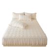 Princess Style Wool Lace Bed Skirt Cover - Non-Slip All-Season Thickened Mattress Protector for Single Beds