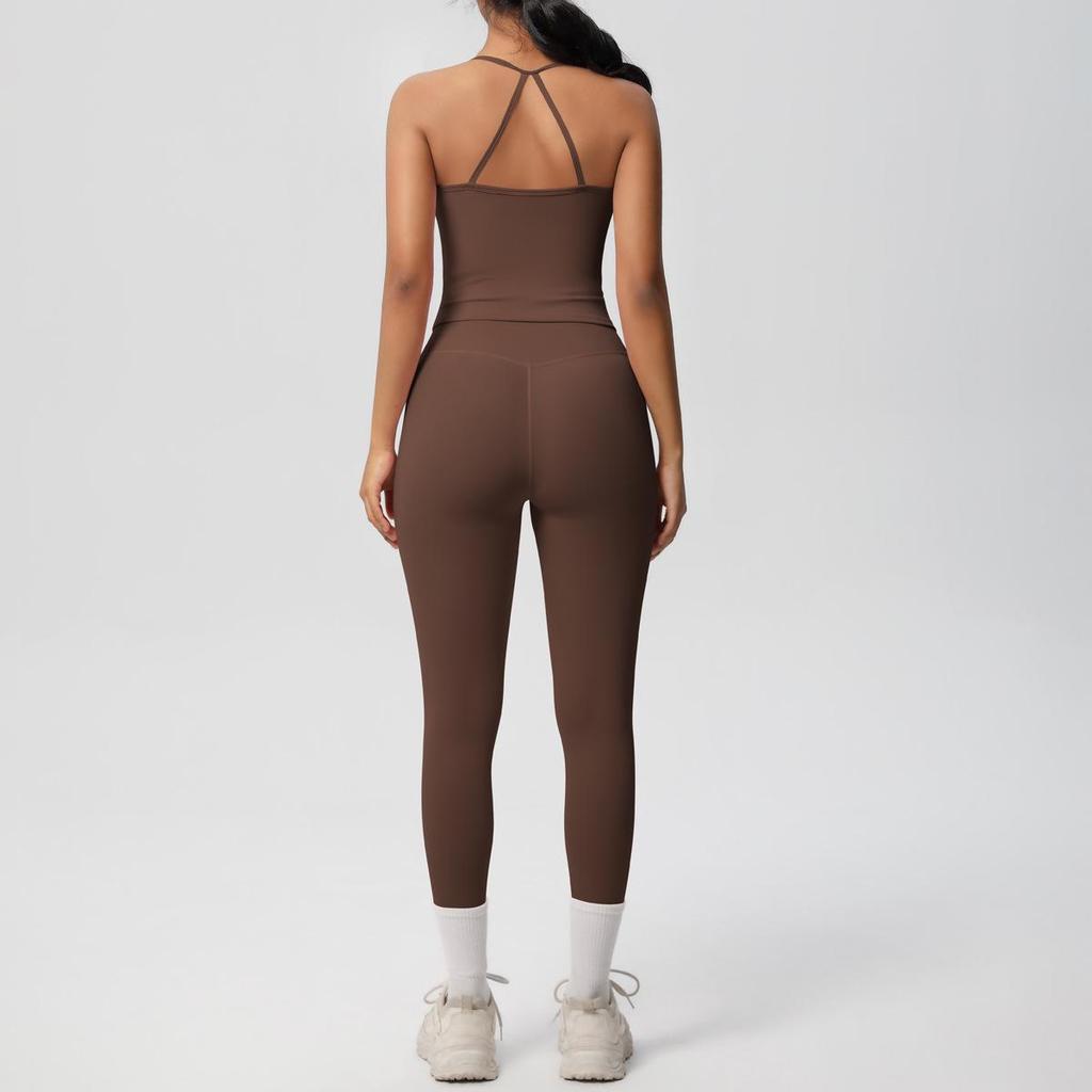 Seamless Nude Double-Sided Brushed Yoga & Running Set