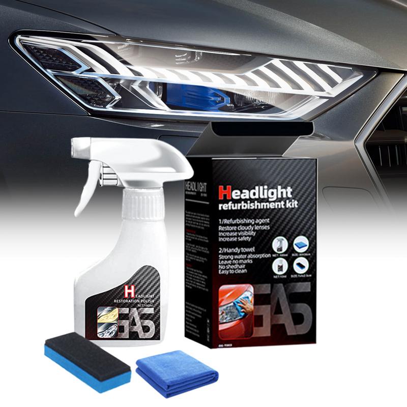 Headlight Restoration Headlight Lens Restorer Coating Spray Hydrophobic 180ml Polishing Anti-Fog Compound For Auto Detailing