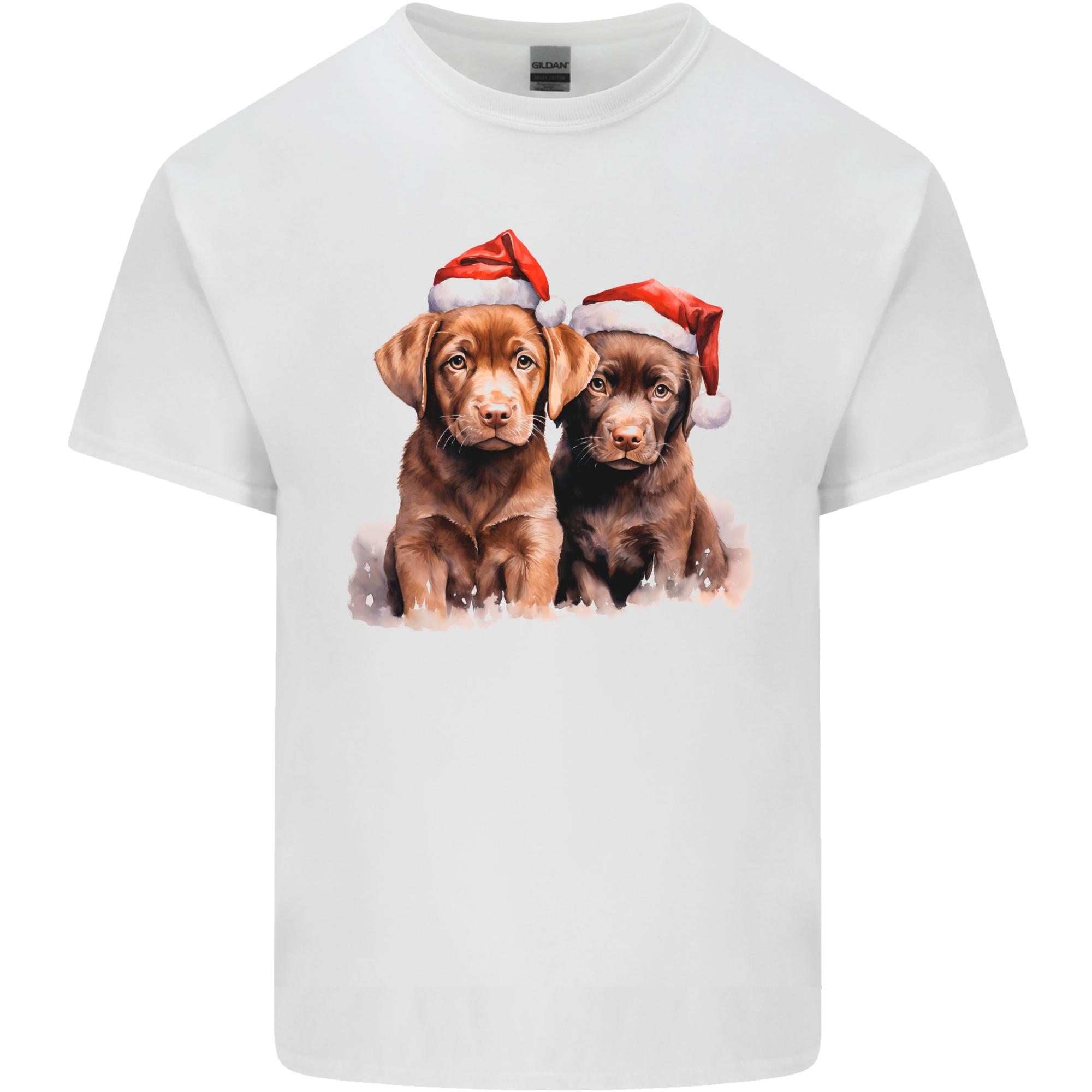 Chocolate Labrador Christmas Puppies Xmas Unisexs Light Cotton TShirt S