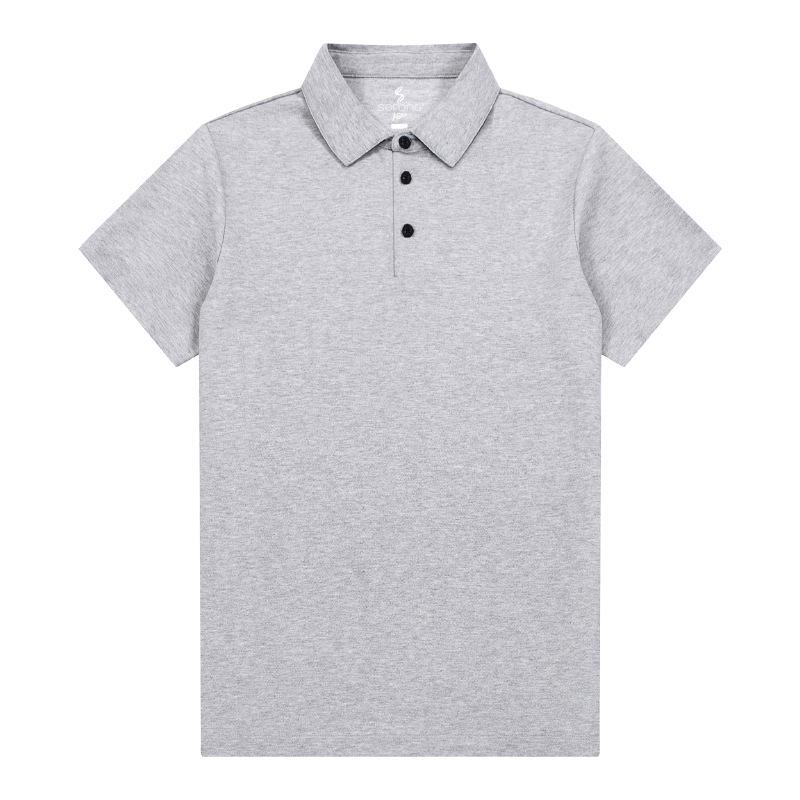 

Lapel Mens Single Color Simple Leisure Short Sleeve T-Top POLO Top XXL