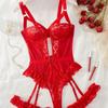Toucheart Sexy Lace See-through Sexy Underwear Women's Suit Pure Lust Lace Shapewear Sexy Suspender Bodysuit Interesting Suit