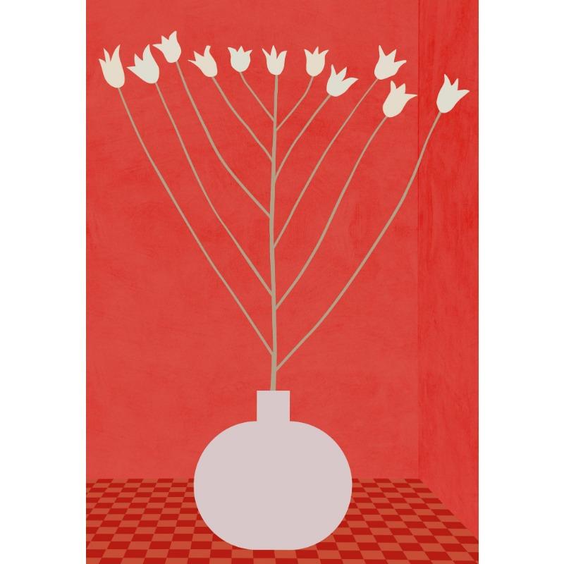 Minimalist Flowers Poster Print Canvas Pictures Home for Living Room and Bedroom Wall Bohemian Modern Decor Frameless Painting