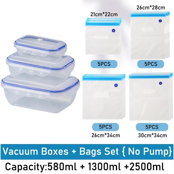 Vakuum Lebensmittelaufbewahrungsbox Transparenter Aufbewahrungsbehälter Kühlschrank-Organizer Mikrowellengeeignet Frischhalte-Versiegelungsbox Lebensmittelspender