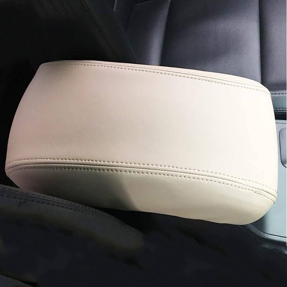 Microfiber Leather Center Console Armrest Protection Cover Car Armrest Box Cover for 2014-2019 Toyota Corolla,Beige