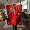 1PC CR7 Patterned Flannel Blanket Suitable For All Seasons for Home Decor Warmth and Comfort Gifts Holiday Present