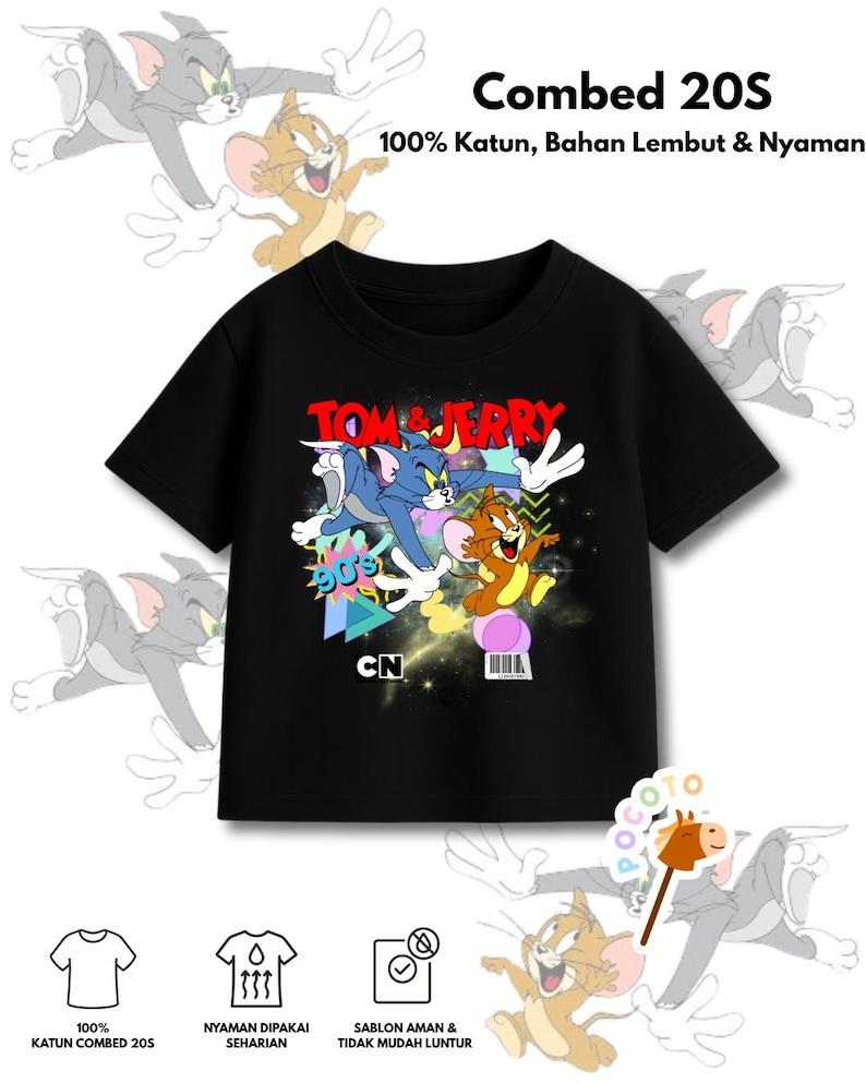Tom and Jerry, Retro Cartoon Graphic Tee, 100% Combed Cotton 110